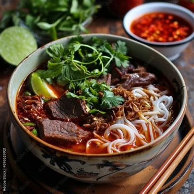  Bún Bò Huế: Uma Sinfonia Picante e Azeda de Caldo Vermelho Fervilhante!