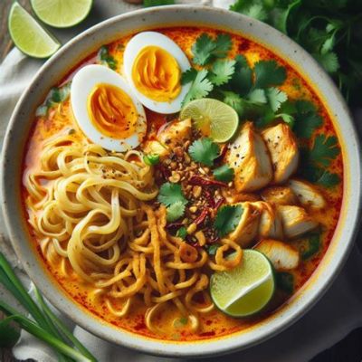  Khao Soi: Uma Sinfonia Picante e Cremosa de Noodles em Curry com Frango!